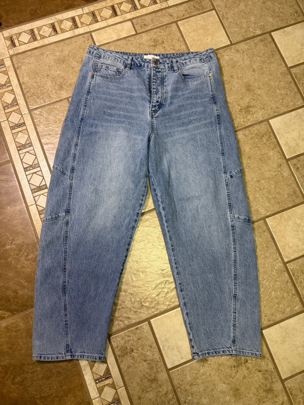 Habitual Light Wash Relaxed Fit barrel Denim Jeans